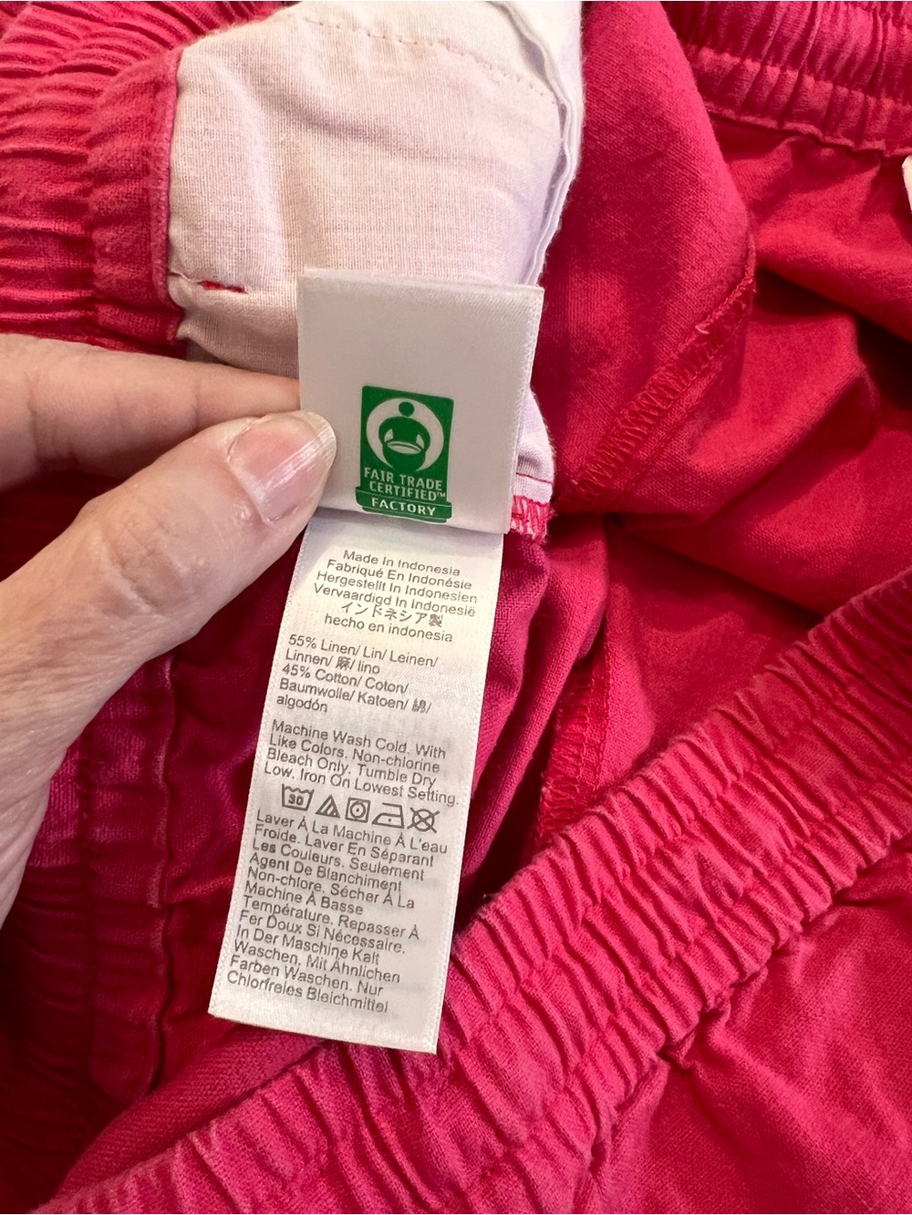 J. Crew Hot Pink Linen Blend Wide Leg Pants - Picture 7 of 10